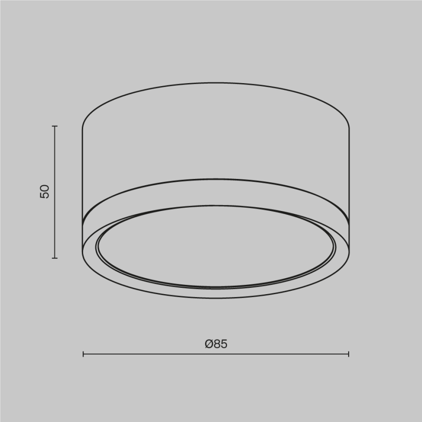 Maytoni C086CL-GX53-SRD-BG - Kohdevalo HOOP 1xGX53/15W/230V musta/kulta