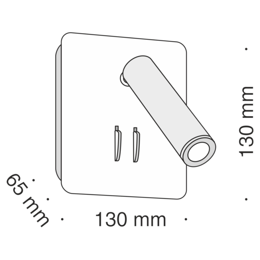 Maytoni C175-WL-01-6W-B - LED-seinävalaisin IOS LED/9W/230V musta