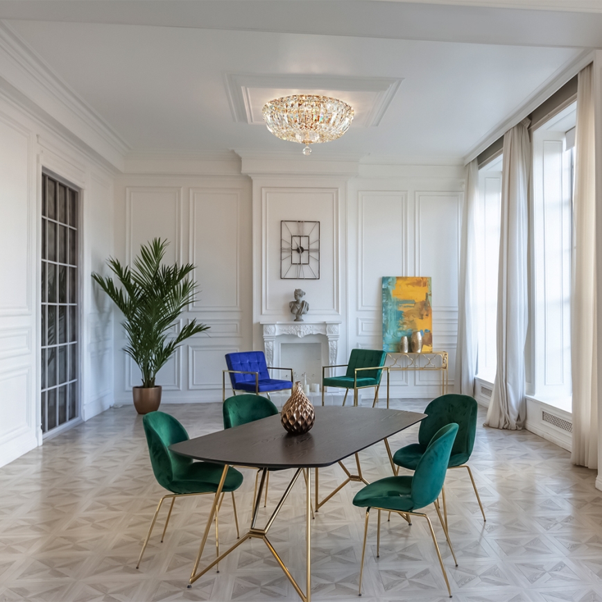 Maytoni DIA100-CL-03-G - Kattovalo BASFOR 3xE14/60W/230V kulta