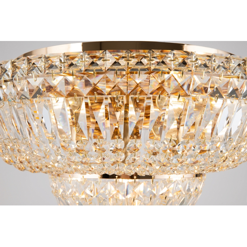 Maytoni DIA100-CL-12-G - Kattovalo BASFOR 12xE14/60W/230V kulta