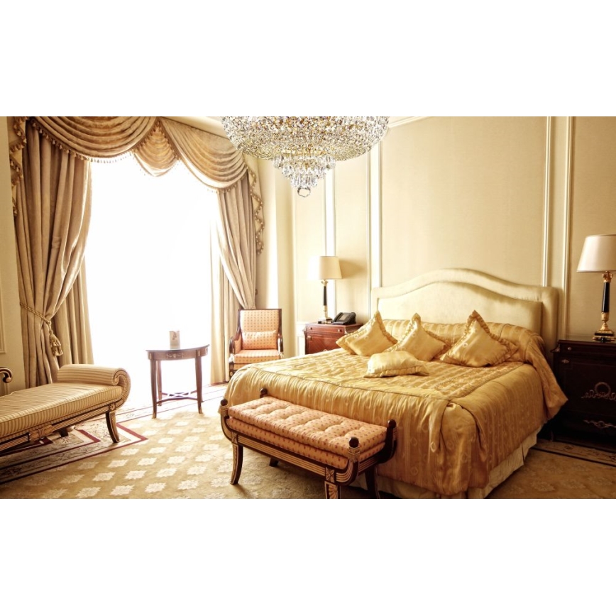 Maytoni DIA890-CL-06-G - Kiinteä kattokruunu PALACE 6xE27/60W/230V