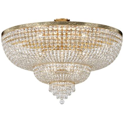 Maytoni DIA890-CL-18-G - Kiinteä kattokruunu PALACE 18xE27/60W/230V