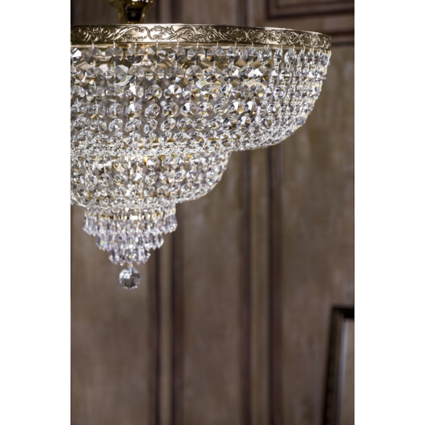 Maytoni DIA891-CL-14-G - Kiinteä kattokruunu PALACE 14xE27/60W/230V
