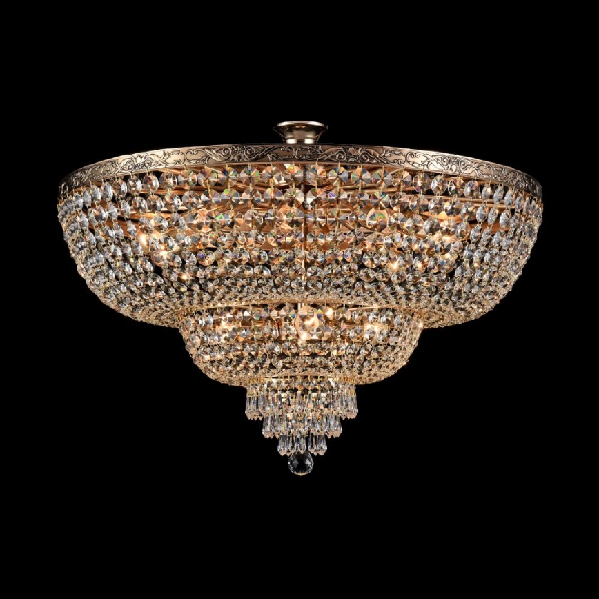 Maytoni DIA891-CL-14-G - Kiinteä kattokruunu PALACE 14xE27/60W/230V