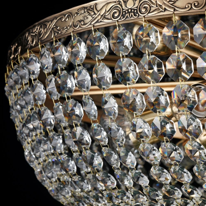 Maytoni DIA891-CL-14-G - Kiinteä kattokruunu PALACE 14xE27/60W/230V