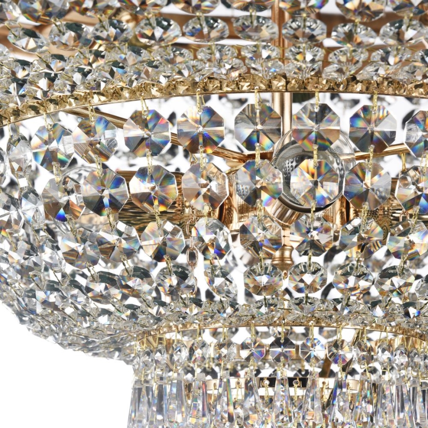 Maytoni DIA891-CL-14-G - Kiinteä kattokruunu PALACE 14xE27/60W/230V