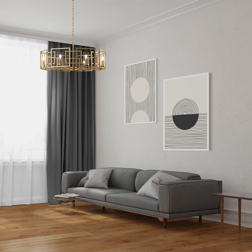 Maytoni H009PL-08G - Kattokruunu ketjussa BOWI 8xE14/40W/230V