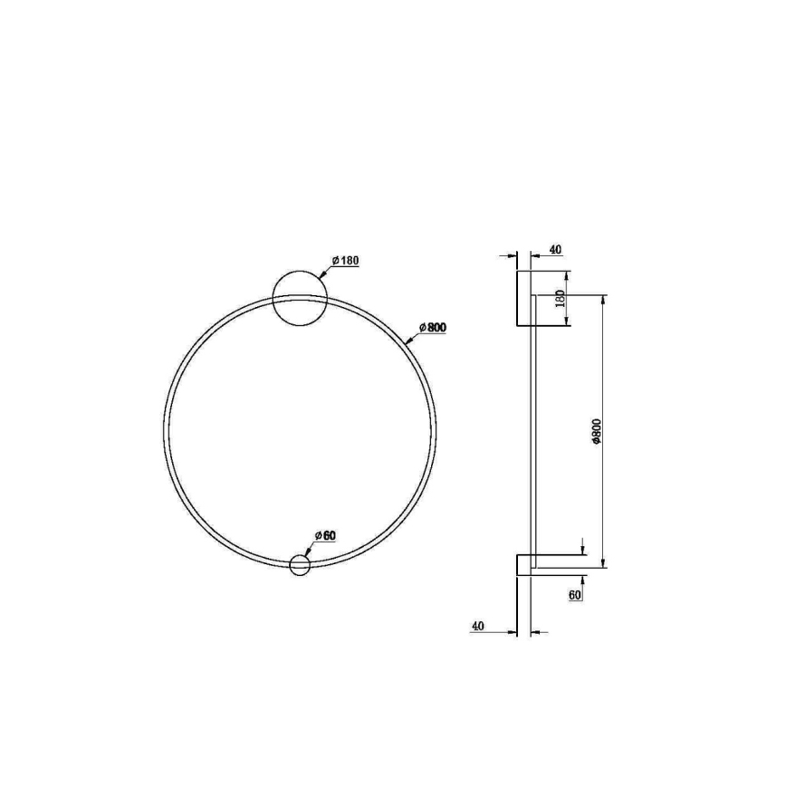 Maytoni MOD005WL-L46BSK1 - LED-seinävalaisin HALO LED/47W/230V