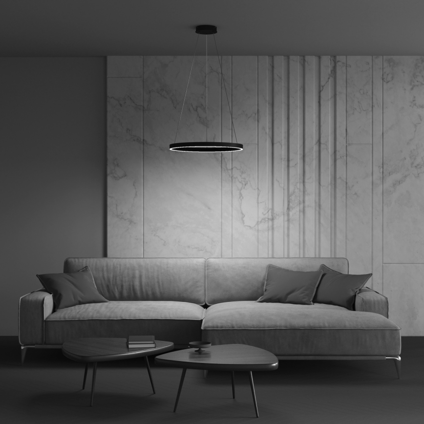 Maytoni MOD058PL-L22B3K - LED-kattokruunu johdossa RIM LED/25W/230V 3000K halkaisija 40 cm musta