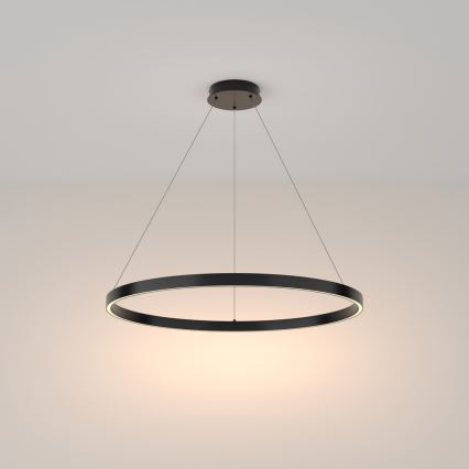 Maytoni MOD058PL-L42B3K - LED-kattokruunu johdossa RIM LED/51W/230V 3000K halkaisija 80 cm musta
