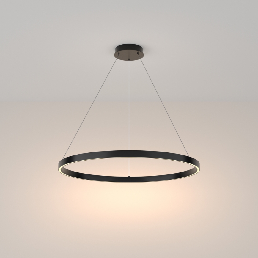 Maytoni MOD058PL-L42B3K - LED-kattokruunu johdossa RIM LED/51W/230V 3000K halkaisija 80 cm musta