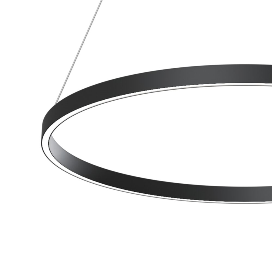 Maytoni MOD058PL-L42B3K - LED-kattokruunu johdossa RIM LED/51W/230V 3000K halkaisija 80 cm musta