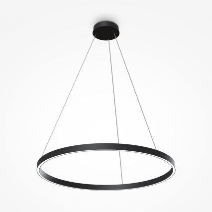 Maytoni MOD058PL-L42B4K - LED-kattokruunu johdossa RIM LED/51W/230V 4000K halkaisija 80 cm musta