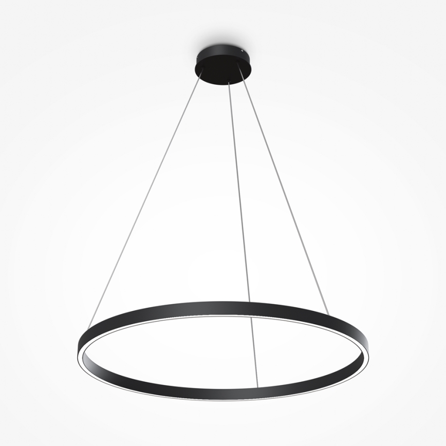 Maytoni MOD058PL-L42B4K - LED-kattokruunu johdossa RIM LED/51W/230V 4000K halkaisija 80 cm musta