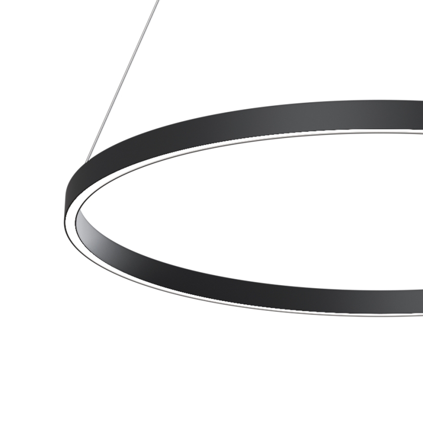 Maytoni MOD058PL-L42B4K - LED-kattokruunu johdossa RIM LED/51W/230V 4000K halkaisija 80 cm musta