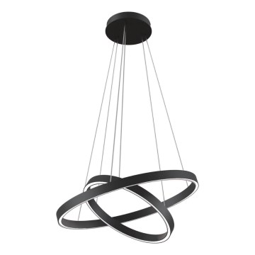 Maytoni MOD058PL-L55B3K - LED-kattokruunu johdossa RIM LED/61W/230V 3000K halkaisija 60 cm musta