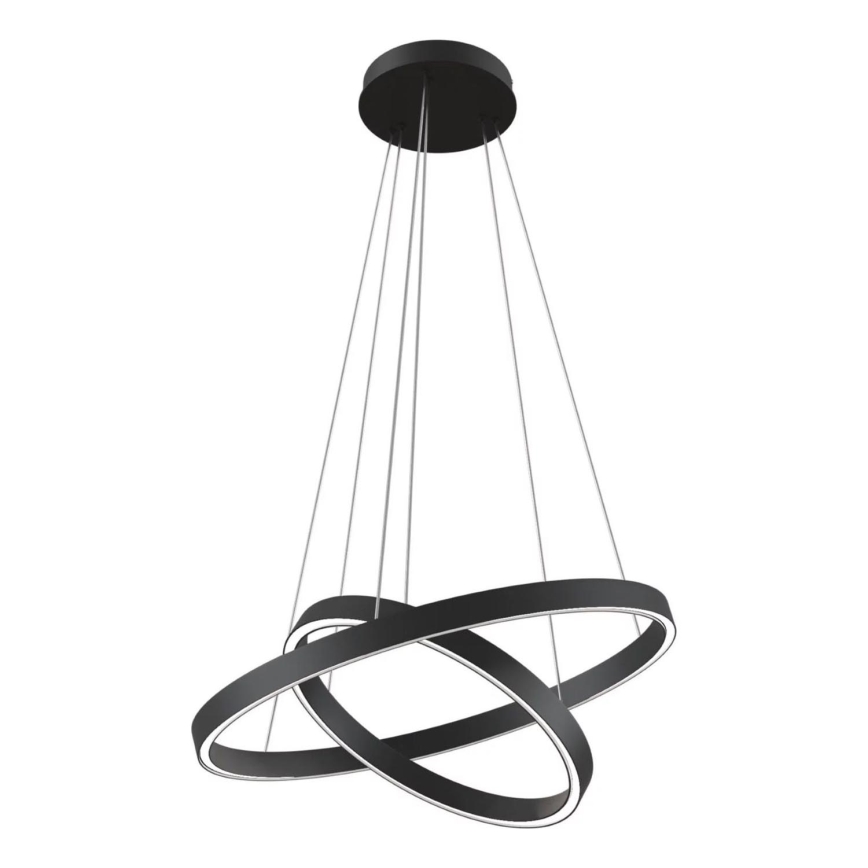 Maytoni MOD058PL-L55B3K - LED-kattokruunu johdossa RIM LED/61W/230V 3000K halkaisija 60 cm musta