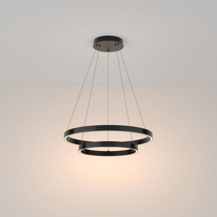 Maytoni MOD058PL-L55B3K - LED-kattokruunu johdossa RIM LED/61W/230V 3000K halkaisija 60 cm musta