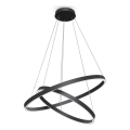 Maytoni MOD058PL-L74B3K - LED-kattokruunu johdossa RIM LED/88W/230V 3000K halkaisija 80 cm musta