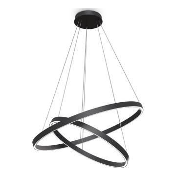 Maytoni MOD058PL-L74B3K - LED-kattokruunu johdossa RIM LED/88W/230V 3000K halkaisija 80 cm musta