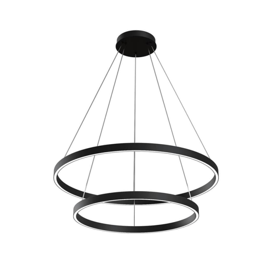 Maytoni MOD058PL-L74B3K - LED-kattokruunu johdossa RIM LED/88W/230V 3000K halkaisija 80 cm musta