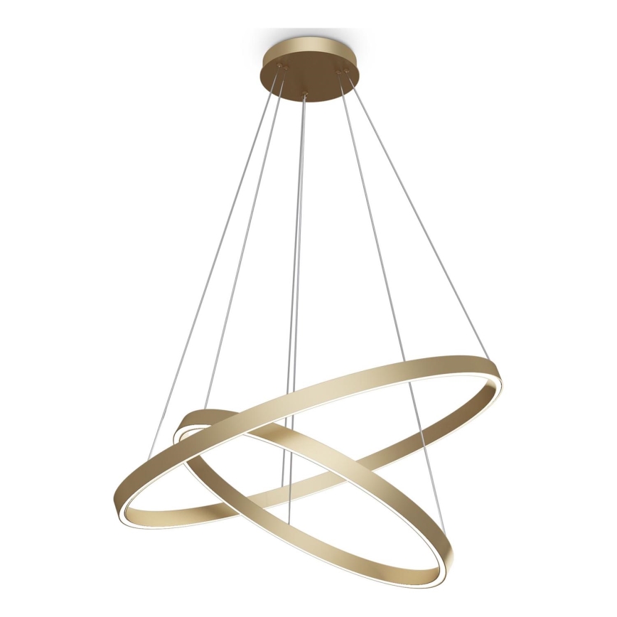 Maytoni MOD058PL-L74BS3K - LED-kattokruunu johdossa RIM LED/88W/230V 3000K halkaisija 80 cm kulta