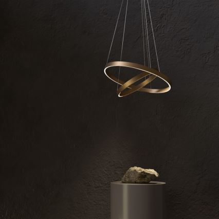 Maytoni MOD058PL-L74BS3K - LED-kattokruunu johdossa RIM LED/88W/230V 3000K halkaisija 80 cm kulta