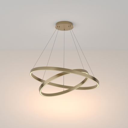 Maytoni MOD058PL-L74BS3K - LED-kattokruunu johdossa RIM LED/88W/230V 3000K halkaisija 80 cm kulta