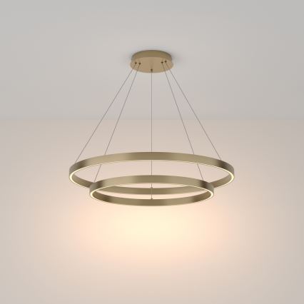 Maytoni MOD058PL-L74BS3K - LED-kattokruunu johdossa RIM LED/88W/230V 3000K halkaisija 80 cm kulta