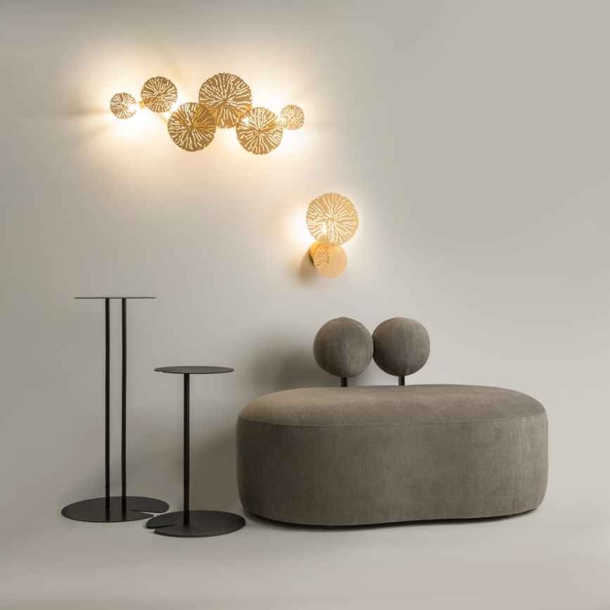 Maytoni MOD082WL-01G - Seinävalaisin LOVETANN 1xE14/40W/230V kulta