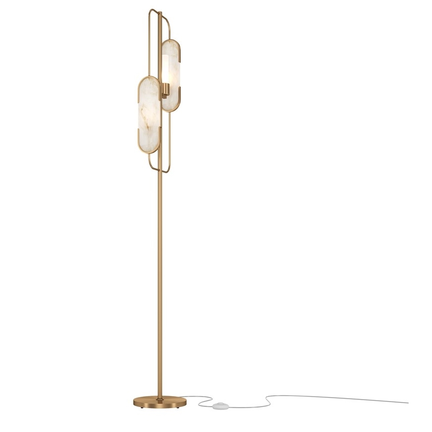 Maytoni MOD099FL-02G - Lattialamppu MARMO 2xG9/40W/230V