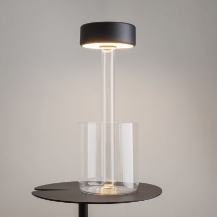 Maytoni MOD229TL-L3B3K1 - LED Himmennettävä ladattava kannattava pöytävalaisin LED/3W/5V 2200-4000K musta/läpinäkyvä