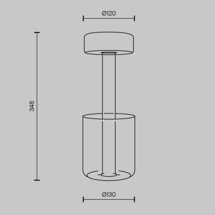 Maytoni MOD229TL-L3B3K1 - LED-säädettävä ladattava kannettava pöytävalaisin LED/3W/5V 2200-4000K 2000 mAh musta/kirkas