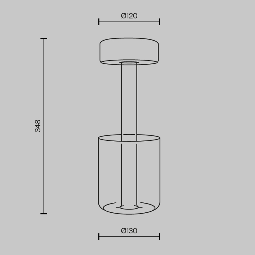 Maytoni MOD229TL-L3B3K1 - LED-säädettävä ladattava kannettava pöytävalaisin LED/3W/5V 2200-4000K 2000 mAh musta/kirkas