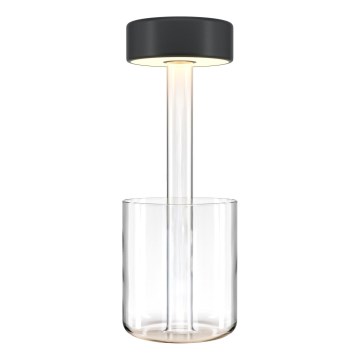Maytoni MOD229TL-L3B3K1 - LED Himmennettävä ladattava kannattava pöytävalaisin LED/3W/5V 2200-4000K musta/läpinäkyvä
