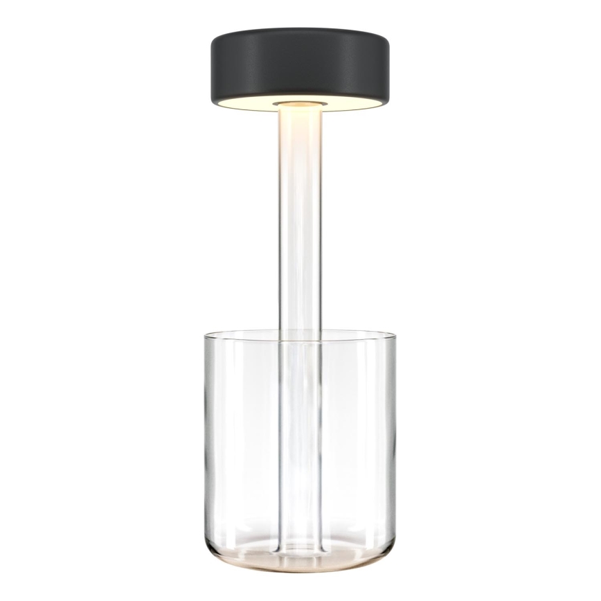Maytoni MOD229TL-L3B3K1 - LED Himmennettävä ladattava kannattava pöytävalaisin LED/3W/5V 2200-4000K musta/läpinäkyvä