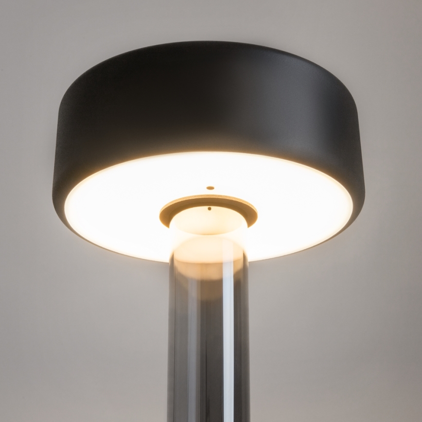 Maytoni MOD229TL-L3B3K3 - LED Himmennettävä ladattava kannattava pöytävalaisin LED/3W/5V 2200-4000K musta/harmaa