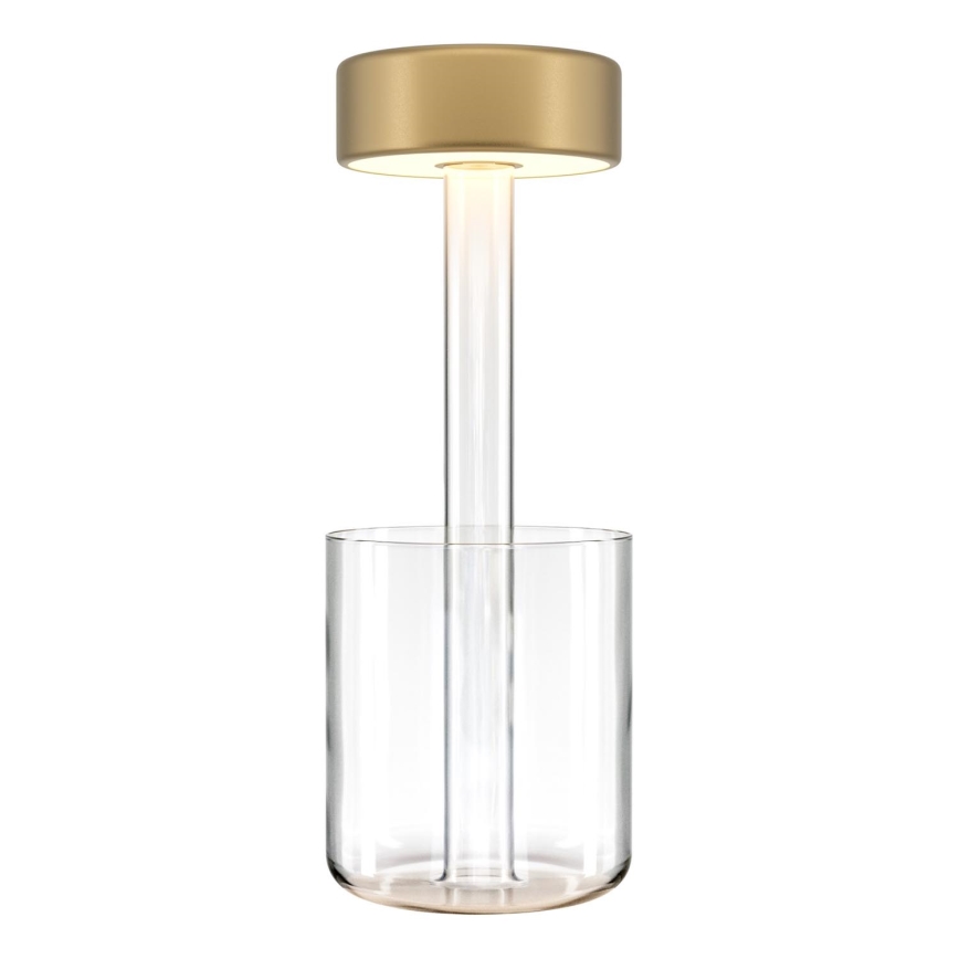 Maytoni MOD229TL-L3G3K1 - LED Himmennettävä ladattava kannattava pöytävalaisin LED/3W/5V 2200-4000K kulta/läpinäkyvä