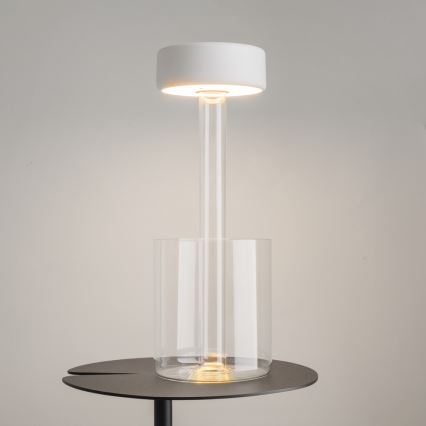 Maytoni MOD229TL-L3W3K1 - LED Himmennettävä ladattava kannattava pöytävalaisin LED/3W/5V 2200-4000K valkoinen/läpinäkyvä