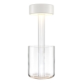 Maytoni MOD229TL-L3W3K1 - LED Himmennettävä ladattava kannattava pöytävalaisin LED/3W/5V 2200-4000K 2000 mAh valkoinen/läpinäkyvä