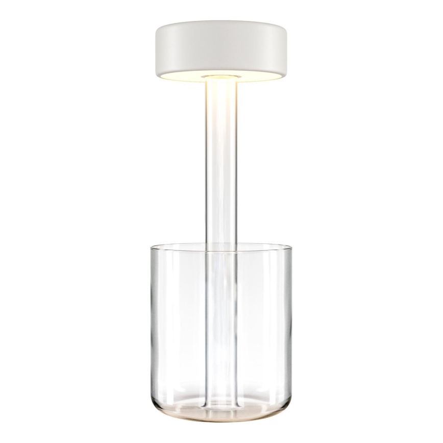 Maytoni MOD229TL-L3W3K1 - LED Himmennettävä ladattava kannattava pöytävalaisin LED/3W/5V 2200-4000K valkoinen/läpinäkyvä
