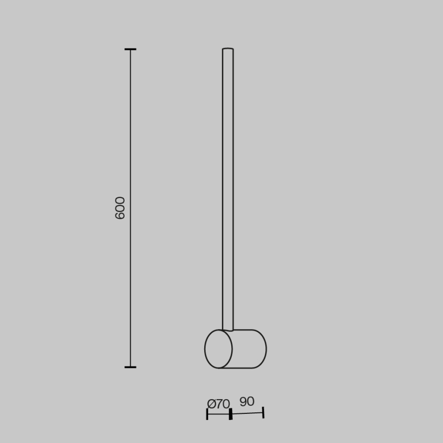 Maytoni MOD237WL-L6BS3K - LED-seinävalaisin LIGHT STICK LED/7W/230V 3000K kulta