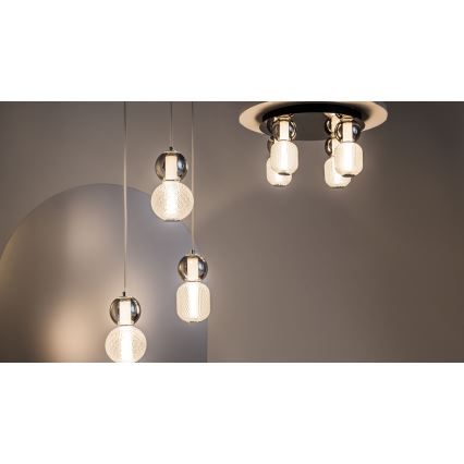 Maytoni MOD273CL-L60CH3K - LED-kattovalaisin DROP 4xLED/15W/230V halkaisija 43 cm kiiltävä kromi
