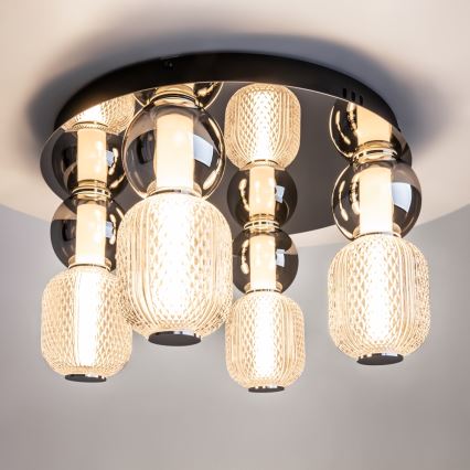 Maytoni MOD273CL-L60CH3K - LED-kattovalaisin DROP 4xLED/15W/230V halkaisija 43 cm kiiltävä kromi