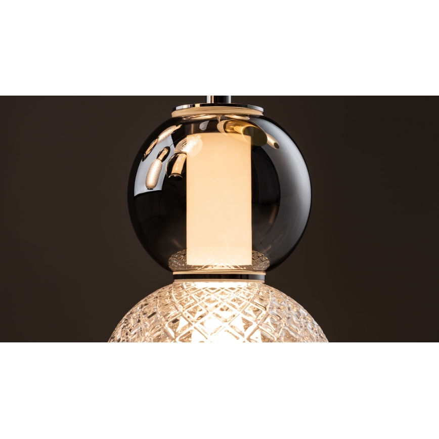 Maytoni MOD273CL-L60CH3K - LED-kattovalaisin DROP 4xLED/15W/230V halkaisija 43 cm kiiltävä kromi