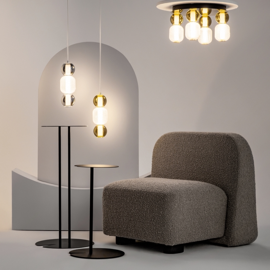 Maytoni MOD273CL-L60G3K - LED-kattovalaisin DROP 4xLED/15W/230V halkaisija 43 cm kulta