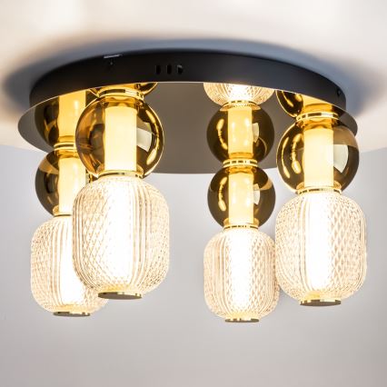 Maytoni MOD273CL-L60G3K - LED-kattovalaisin DROP 4xLED/15W/230V halkaisija 43 cm kulta