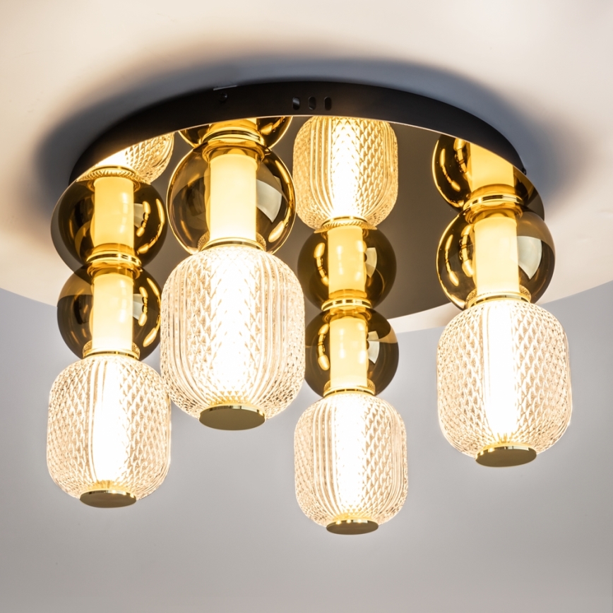 Maytoni MOD273CL-L60G3K - LED-kattovalaisin DROP 4xLED/15W/230V halkaisija 43 cm kulta
