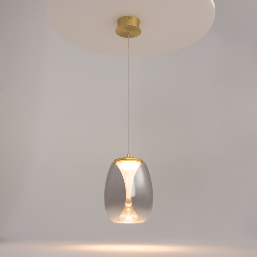 Maytoni MOD282PL-L8G3K - LED-kattokruunu johdossa SPLASH LED/7W/230V 3000K kulta