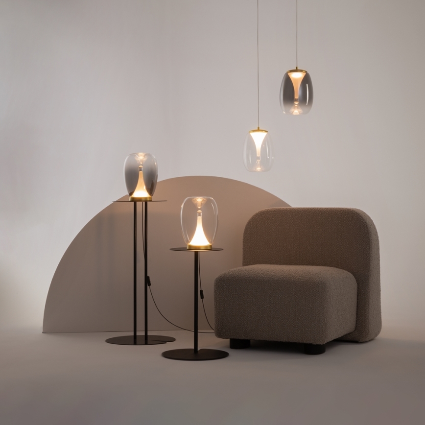 Maytoni MOD282PL-L8G3K - LED-kattokruunu johdossa SPLASH LED/7W/230V 3000K kulta